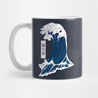 Japanese Painting Style Kanagawa Wave Manga Mug